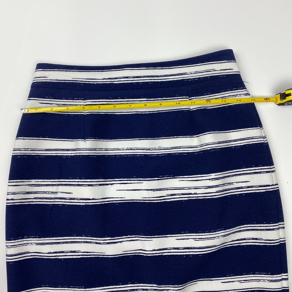 Zara Basic Collection Navy Blue White Striped Pen… - image 6